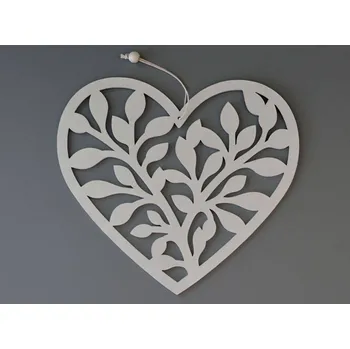Dřevěný závěs / dekorace - Srdce 1
