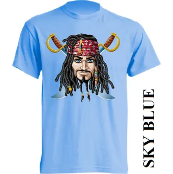 Chlapecké tričko levne-bavlnene-tricko-pirat-sparrow-karibik-mec Barva: Sky blue - nebesky modrá, velikost: 92