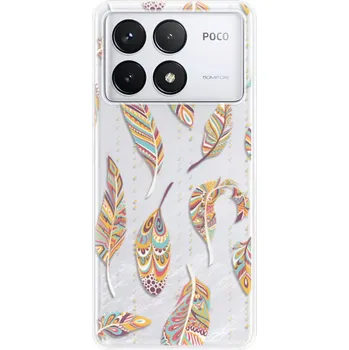 Telefonní příslušenství Odolné silikonové pouzdro iSaprio - Feather pattern 02 - Poco F6 Pro