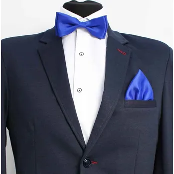 Pánský motýlek s kapesníčkem do saka královsky modrá, VELIKOST UNI