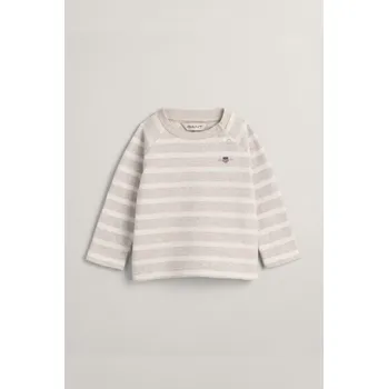 Dívčí tričko TRIČKO GANT STRIPED LS RAGLAN TOP SEED MELANGE