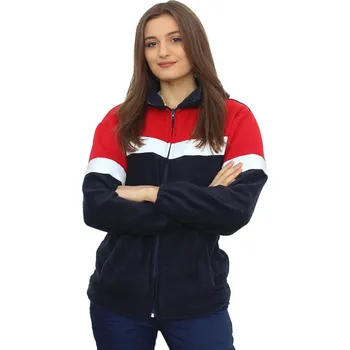 Zdravotnický oděv Modro-červená fleecová mikina na zip - unisex | drinuniforma.cz