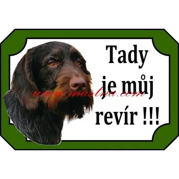 Cedulka český fousek, ohař hnědák revír - Bez samolepicí vrstvy