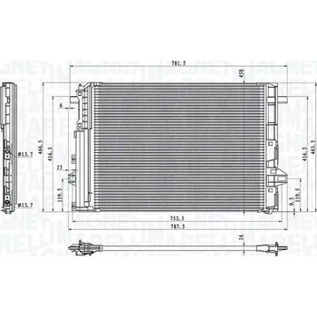 Klimatizace automobilu Kondenzátor, klimatizace MAGNETI MARELLI 350203758000