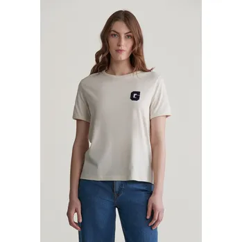 TRIČKO GANT REG G BADGE SS T-SHIRT CREAM