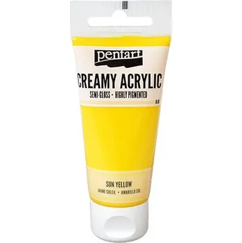 Vodová barva Krémová akrylová barva 60ml pololesklá - sluneční žlutá