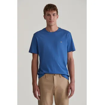 Pánské oblečení TRIČKO GANT REG SHIELD SS T-SHIRT VINTAGE BLUE