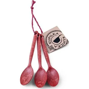 Příbor KUPILKA 3 sada 3ks lžiček, červená