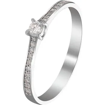 Prsten Zlaton Prsten bílé zlato s diamantem 0.16ct vel. 52 1.45g 000370812234