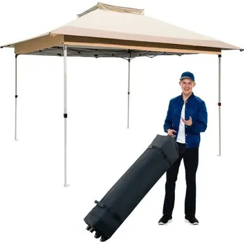 Zahradní altán Costway Zahradní altán hnědý, 3,6 x 3,6 m NP11462CF