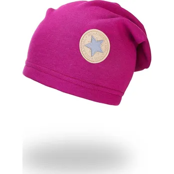 Módní doplněk Little Angel Čepice spadlá hřejivá - fuchsie Velikost: 6 | 54-57 cm
