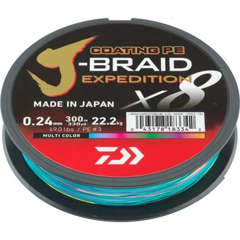 Daiwa J-Braid EXP Multi COLOR Průměr vlasce/šňůry: 0,28mm