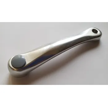 Klika na kolo klika L AL 170 4hran stříbrná prohnutá