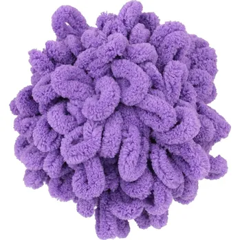 Galanterie Alize Příze Puffy - žinylka - pro pletení rukama Puffy: 437 Tmavě lavendulová
