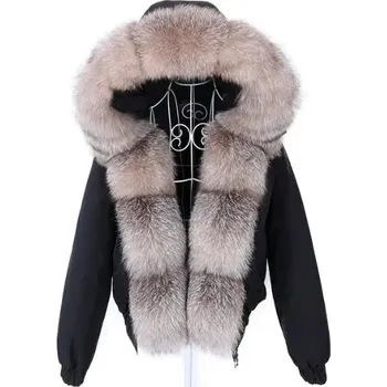 Dámská parka Luxusní parka, podšívka králík a kožich liška Velikost: M, Barva (Varianta): 2