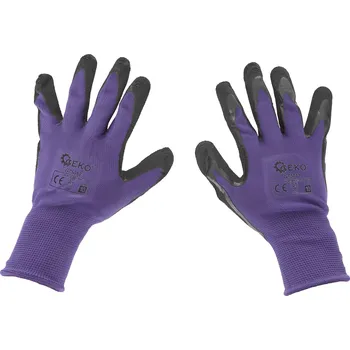Pracovní oblečení GEKO Ochranné rukavice povlakované vel. 10 – fialové G75013