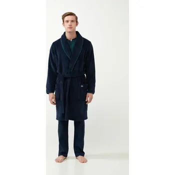 Dámský župan Vamp - Klasický modrý fleecový župan 21607 - Vamp blue XXL