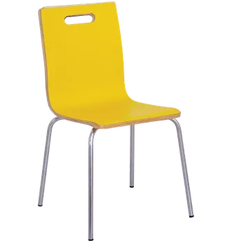 Jídelní židle MEGAN jídelní židle žlutá, kostra nerez