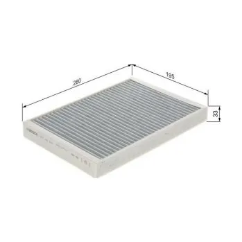 Kabinový filtr Kabinový filtr Volvo XC60 I SUV (156) Bosch - T5, T5AWD, T6, T6AWD, 2.0T, 3.2AWD, D4, D3