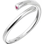Stříbrný prsten s růžovým zirkonem 15010.3 UNI fuchsia