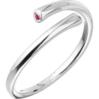 Oblečení a móda Stříbrný prsten s růžovým zirkonem 15010.3 UNI fuchsia