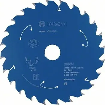 Pilový kotouč Bosch Pilový kotouč Expert for Wood pro akumulátorové pily 136×1,5/1×20 T24 2608644498