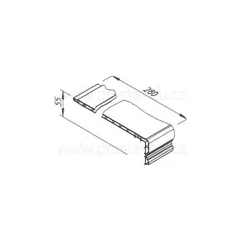 Stavební profil Profil ostění BOČNÍ vinyCom 270 mm V2130 - 0011 bílá