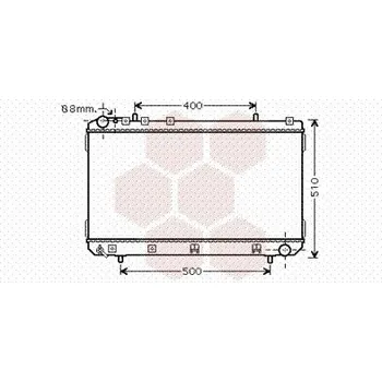 Motor automobilu Chladič, chlazení motoru VAN WEZEL 81002070