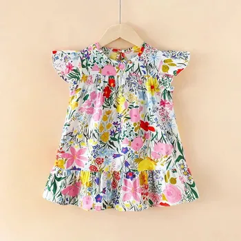 Dívčí šaty Květované šaty s volánem Velikost: 2T, Barva (Varianta): barva 5