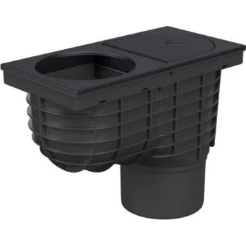 Kanalizační potrubí Chudej CHUDĚJ KV 125 lapač střešních splavenin 305x155mm, spodní, litina, černá