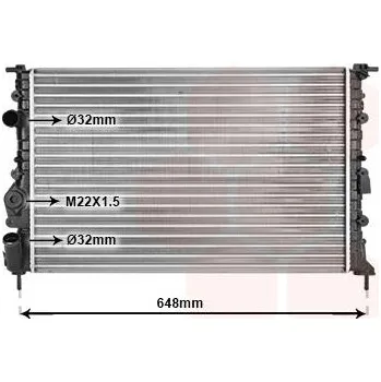 Motor automobilu Chladič, chlazení motoru VAN WEZEL 43002198