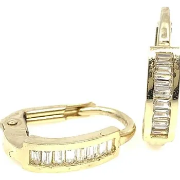 Náušnice Diante Zlaté náušnice s bílým kamenem 59631255