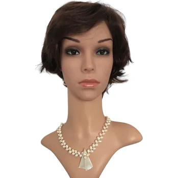 Paruka Wigorous Sindy - krátká hnědá paruka s ofinou