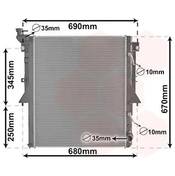 Motor automobilu Chladič, chlazení motoru VAN WEZEL 32012706