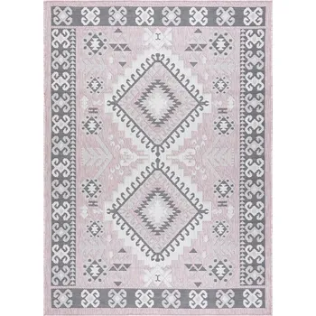 Koberec Kusový koberec Sion Sisal Aztec 3007 pink/ecru – na ven i na doma 80x150 cm