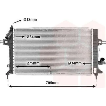 Motor automobilu Chladič, chlazení motoru VAN WEZEL 37002365