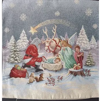 Povlak na dekorativní polštářek GOBELÍNOVÝ POVLAK - VÁNOČNÍ 07