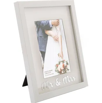 Rám na obraz Fotorámeček MR & MRS, 28x22,5 cm, SIL