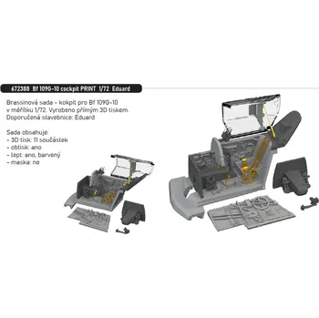 Plastikový model Eduard 1/72 Bf 109G-10 cockpit PRINT (EDUARD)
