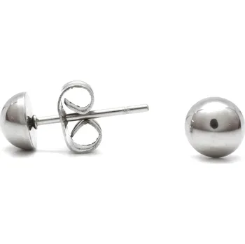 Náušnice Náušnice z chirurgické oceli pecky Lottie - Stříbrná