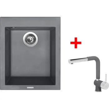 Granitový dřez Sinks CUBE 410 Titanium + Mix 3 P GR