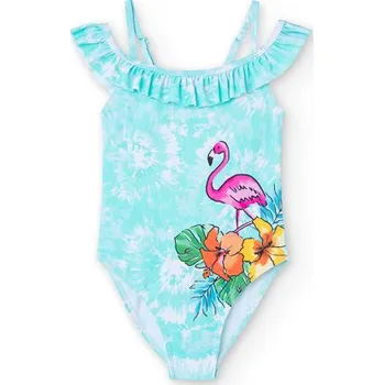 Dívčí oblečení Dívčí plavky Boboli Flamingo Barva: Modrá, Velikost BOBOLI: 7 let (122)