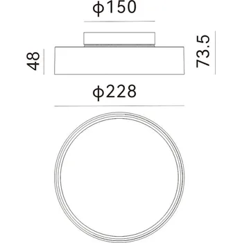 Lampička Venkovní stropní svítidlo Molto Luce LED Nona, Ø 22,8 cm, antracitová barva Černá - Doprava zdarma