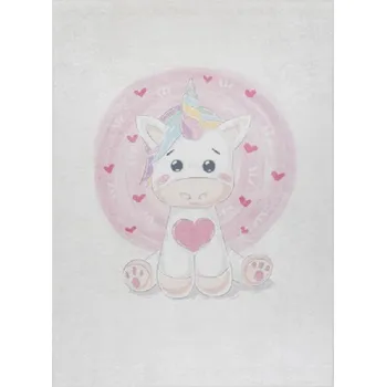 Koberec Dětský kusový koberec Bambino 1128 Unicorn cream 80x150 cm