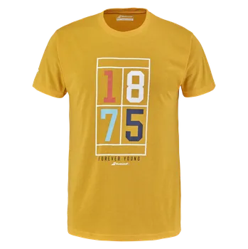 Pánské tričko Pánská tričko Babolat EXERCISE VINTAGE TEE 2023 Barva: Žlutá, Velikost: M