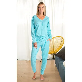 Dámské pyžamo Dámský overal mint XL - modrá