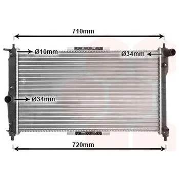 Chladič motoru Chladič, chlazení motoru VAN WEZEL 81002016