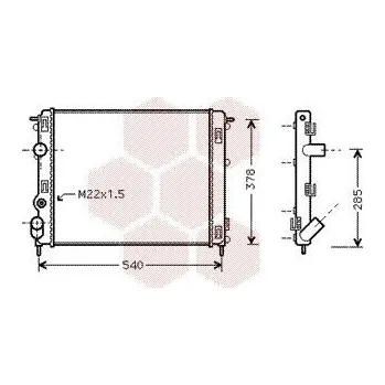 Motor automobilu Chladič, chlazení motoru VAN WEZEL 43002302