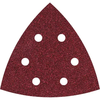 Brusný papír Wolfcraft 1782000 brusný papír pro delta brusky na suchý zip, s otvory Zrnitost 80 Rozměr přes roh 105 mm 5 ks