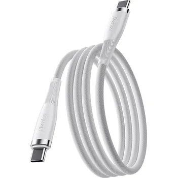 Datový kabel Benks D47 braided - typ C na typ C - PD 100W 1m bílý